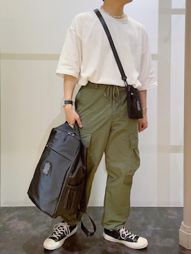 「Green　Parks（グリーンパークス）のアイテム」を使った、いっせーさん（メンズ・167cm）の春コーディネート