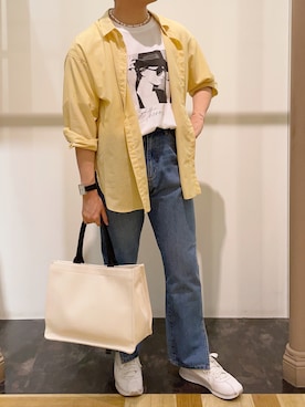 「Green　Parks（グリーンパークス）のアイテム」を使った、いっせーさん（メンズ・167cm）の春コーディネート