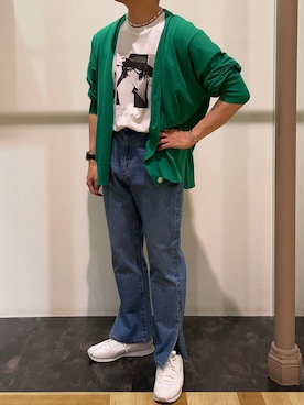 「Green　Parks（グリーンパークス）のアイテム」を使った、いっせーさん（メンズ・167cm）の春コーディネート