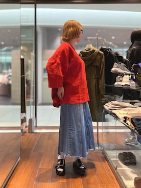 「BACKLASH（バックラッシュ）のアイテム（トップス）」を使った、NANAさん（レディース・160cm）の春コーディネート