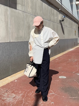 「RUMBLE RED（ランブルレッド）のアイテム」を使った、NANAさん（レディース・160cm）の夏コーディネート