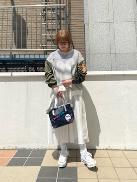 「NAKAGAMI（ナカガミ）のアイテム」を使った、NANAさん（レディース・160cm）の春コーディネート