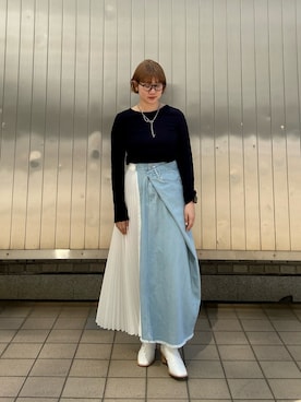 「THE KEIJI（ザ ケイジ）のアイテム」を使った、NANAさん（レディース・160cm）の春コーディネート