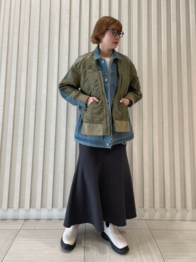 「THE KEIJI（ザ ケイジ）のアイテム」を使った、NANAさん（レディース・160cm）の春コーディネート