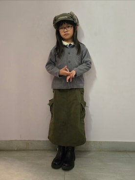 「petit main（プティマイン）のアイテム」を使った、Cressida.Cさん（キッズ・120cm）の冬コーディネート