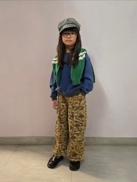 「アイテム（キャスケット）」を使った、Cressida.Cさん（キッズ・120cm）の春コーディネート