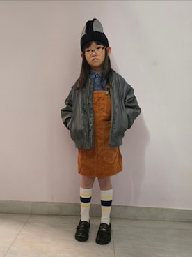 「アイテム（ジャケット/アウター）」を使った、Cressida.Cさん（キッズ・120cm）の秋コーディネート