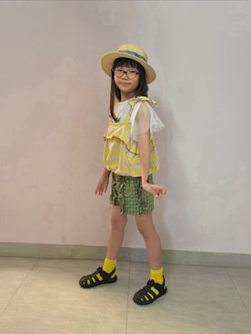 「Ocean&Ground（オーシャン&グラウンド）のアイテム」を使った、Cressida.Cさん（キッズ・120cm）の夏コーディネート