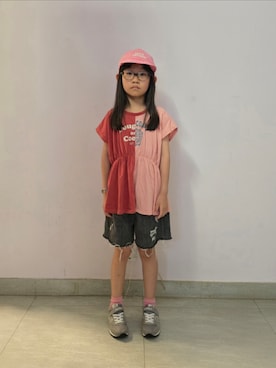 「BREEZE（ブリーズ）のアイテム」を使った、Cressida.Cさん（キッズ・120cm）の夏コーディネート