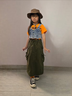 「アイテム（ベスト）」を使った、Cressida.Cさん（キッズ・120cm）の夏コーディネート