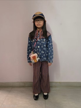 「アイテム（帽子）」を使った、Cressida.Cさん（キッズ・120cm）の冬コーディネート