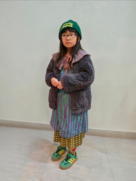 「devirock（デビロック）のアイテム」を使った、Cressida.Cさん（キッズ・120cm）の冬コーディネート