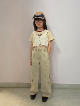 「EDWIN（エドウィン）のアイテム（パンツ）」を使った、Cressida.Cさん（キッズ・120cm）の秋コーディネート