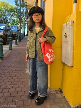 「アイテム（サロペット/オーバーオール）」を使った、Cressida.Cさん（キッズ・120cm）の秋コーディネート