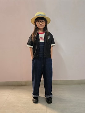 「noneのアイテム（ハット、ベージュ系）」を使った、Cressida.Cさん（キッズ・120cm）の春コーディネート