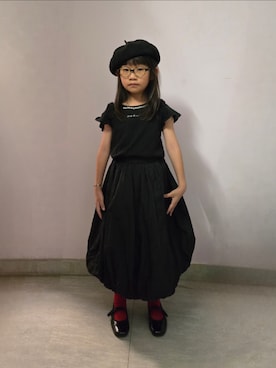 「アイテム（アクセサリー）」を使った、Cressida.Cさん（キッズ・120cm）の秋コーディネート