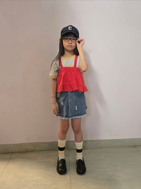 「MARKEY'S（マーキーズ）のアイテム」を使った、Cressida.Cさん（キッズ・120cm）の夏コーディネート
