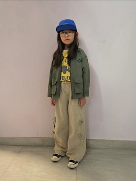 「BREEZE（ブリーズ）のアイテム（帽子）」を使った、Cressida.Cさん（キッズ・120cm）の春コーディネート