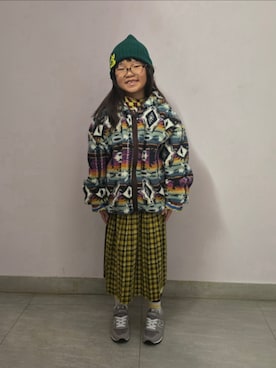 「アイテム（帽子）」を使った、Cressida.Cさん（キッズ・120cm）の冬コーディネート