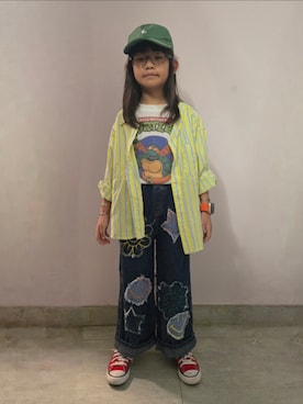 「アイテム（帽子）」を使った、Cressida.Cさん（キッズ・120cm）の秋コーディネート