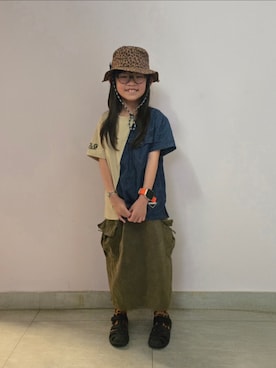 「no brand（ノーブランド）のアイテム」を使った、Cressida.Cさん（キッズ・120cm）の春コーディネート