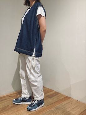 「MASTER&Co（マスターアンドコー）のアイテム（パンツ）」を使った、吉祥寺店さん（レディース・159cm）の秋コーディネート