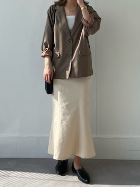 「ジャケット×スカート」｜じまれなさん（レディース・162cm）の春コーディネート