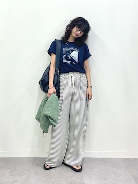 「OOFOS（ウーフォス）のアイテム」を使った、じまれなさん（レディース・162cm）の夏コーディネート