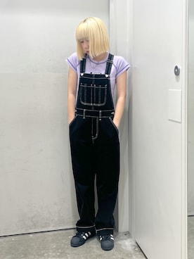 X-girlのサロペット/オーバーオールを使った人気ファッション