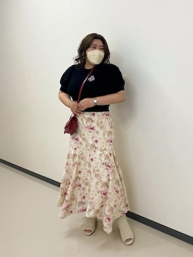 「黒ニット」｜nakamu(ブルベ夏/骨格ストレート)さん（レディース・155cm）の夏コーディネート