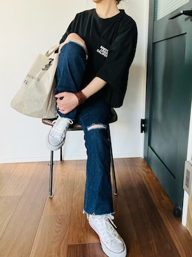 カジュアルコーデに♪【CHANEL】トートバッグ DECOUVERTEのコーディネートスナップ（shizuka）｜DECOUVERTE