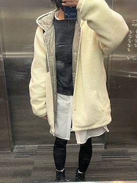 「Lee（リー）のアイテム（その他アウター）」を使った、ariesさん（レディース・161cm）の冬コーディネート