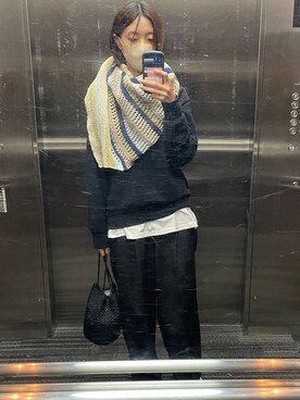 「Lee（リー）のアイテム（Tシャツ/カットソー）」を使った、ariesさん（レディース・161cm）の秋コーディネート