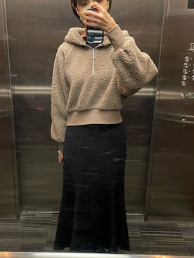 「MEDE19F（メデジュウキュウ）のアイテム（Tシャツ/カットソー）」を使った、ariesさん（レディース・161cm）の冬コーディネート