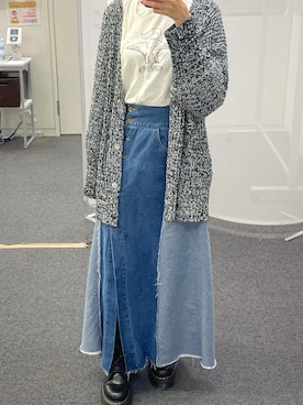 「MEDE19F（メデジュウキュウ）のアイテム（Tシャツ/カットソー）」を使った、ariesさん（レディース・161cm）の秋コーディネート