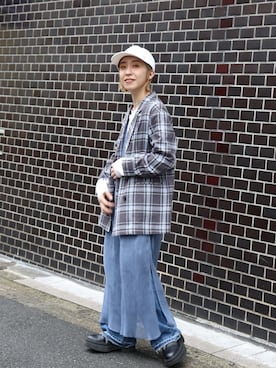 「KBF+（ケービーエフプラス）のアイテム」を使った、chruuさん（レディース・153cm）の冬コーディネート