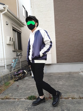「URBAN RESEARCH Sonny Label（アーバンリサーチサニーレーベル）のアイテム（スカジャン）」を使った、MEGさん（メンズ・166cm）の冬コーディネート