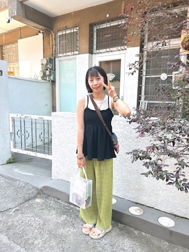 「アイテム（その他トップス）」を使った、Frida Yang さん（レディース・155cm）の夏コーディネート