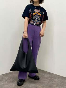 「Adoon plain（アドーンプレーン）のアイテム」を使った、𝕊 𝔸 𝕀さん（レディース・163cm）の夏コーディネート