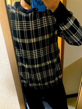 「GU（ジーユー）のアイテム（パンツ、ブラック系）」を使った、yasu2831さん（メンズ・172cm）の冬コーディネート