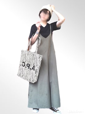「A.P.C.」｜「アイテム（オールインワン・サロペット）」を使った、wondafullさん（レディース・151cm）の秋コーディネート
