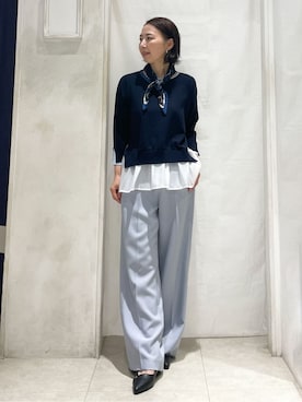 「grove（グローブ）のアイテム（パンツ）」を使った、thshcさん（レディース・154cm）の春コーディネート