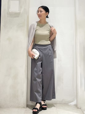 「アイテム（ポーチ、シルバー系）」を使った、thshcさん（レディース・154cm）の夏コーディネート