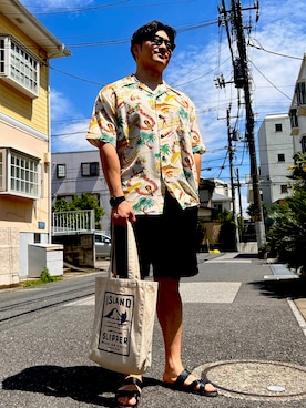 「WILD THINGS（ワイルドシングス）のアイテム（パンツ）」を使った、じーすけさん（メンズ・175cm）の夏コーディネート