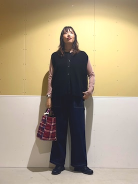 「かぐれ（カグレ）のアイテム（デニムパンツ）」を使った、ﾀ ｶ ﾊ ｼさん（レディース・170cm）の秋コーディネート