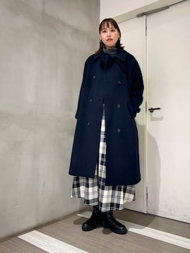 「高身長おすすめアウター」｜ﾀ ｶ ﾊ ｼさん（レディース・170cm）の冬コーディネート