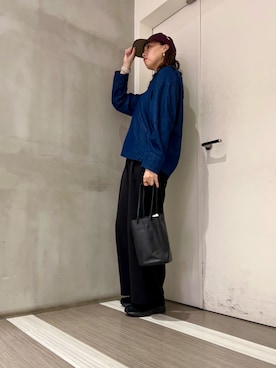 「秋のシャツ着こなし術」｜ﾀ ｶ ﾊ ｼさん（レディース・170cm）の秋コーディネート