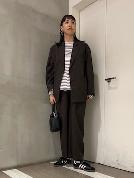 「アイテム（その他アウター、ブラウン系）」を使った、ﾀ ｶ ﾊ ｼさん（レディース・170cm）の秋コーディネート