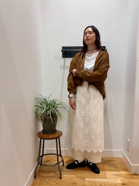 「かぐれ（カグレ）のアイテム（Tシャツ/カットソー）」を使った、ﾀ ｶ ﾊ ｼさん（レディース・170cm）の秋コーディネート