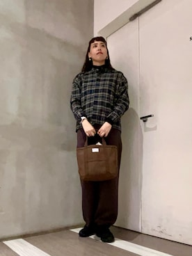 「ORCIVAL（オーシバル）のORCIVAL　TOTE BAG SMALL（トートバッグ）」を使った、ﾀ ｶ ﾊ ｼさん（レディース・170cm）の秋コーディネート